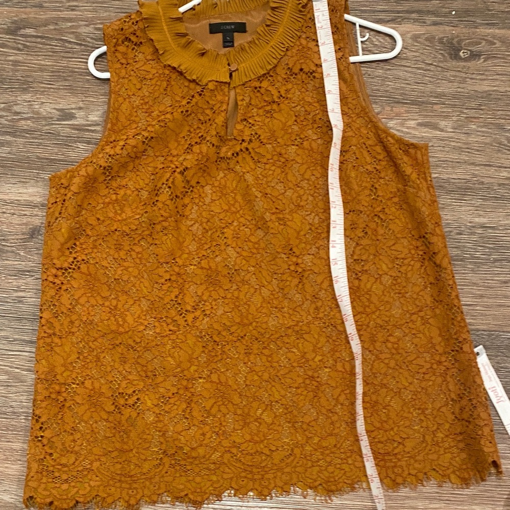 J. Crew Rust Lace Sleeveless Top - Picture 9 of 10